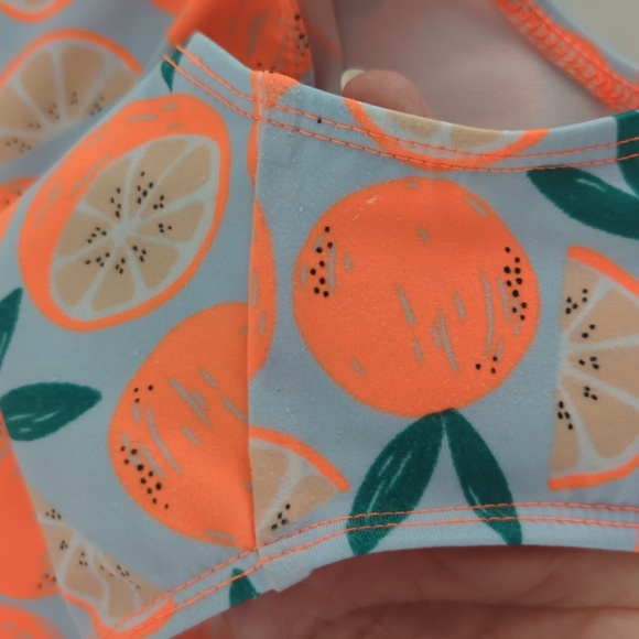 Orange Fruit Print Swimsuit - Picture 5 of 6